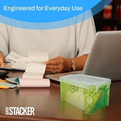 Stylish Stackable Index Card Box for 3×5 Cards – Organize in Assorted Colors