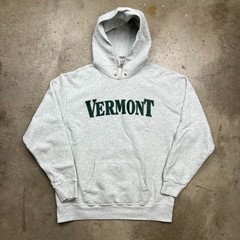 Vintage University Of Vermont Hoodie Grey Mens Large Heavy 90s Fruit of the Loom