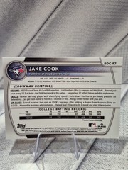 2025 Bowman Draft Jake Cook 1ST Yellow MOJO Refractor 33/75 Blue Jays