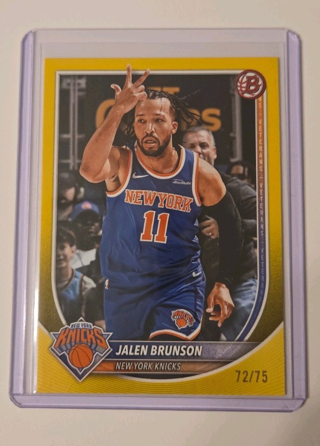 2025/2026 Bowman Jalen Brunson Yellow Paper #d 72/75