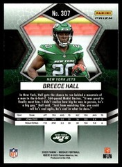 2022 Mosaic Camo Pink Prizms Breece Hall New York Jets #307