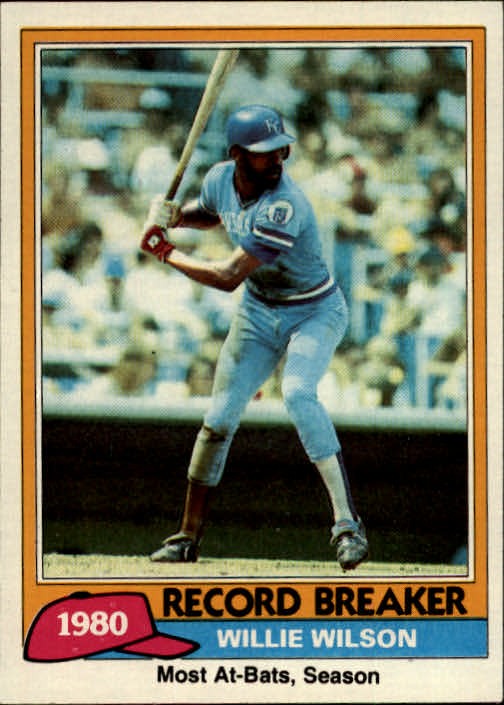 1981 Topps Baseball Card #208 Willie Wilson RB ~ Grade: NM