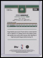 Hugo González Rookie RC Gold Topps 2025-26 #228 #/2025