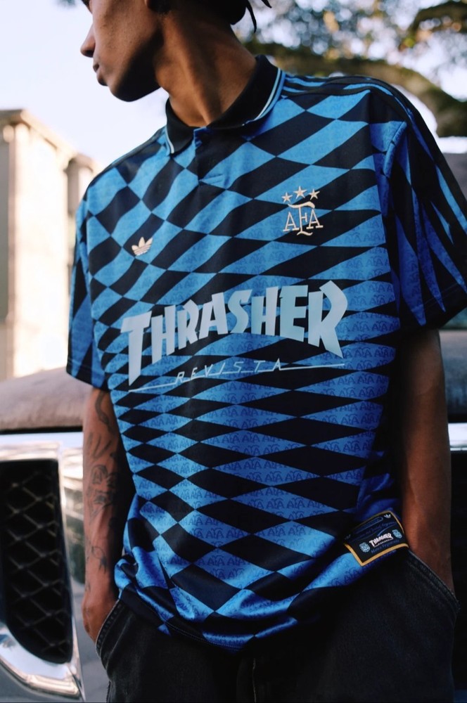 ADIDAS ARGENTINA 1994 x THRASHER REVISTA [KX4551] 2-Tone JERSEY Large