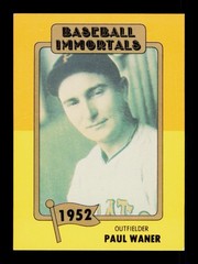 1980-87 SSPC HOF #62 Paul Waner Pittsburgh Pirates