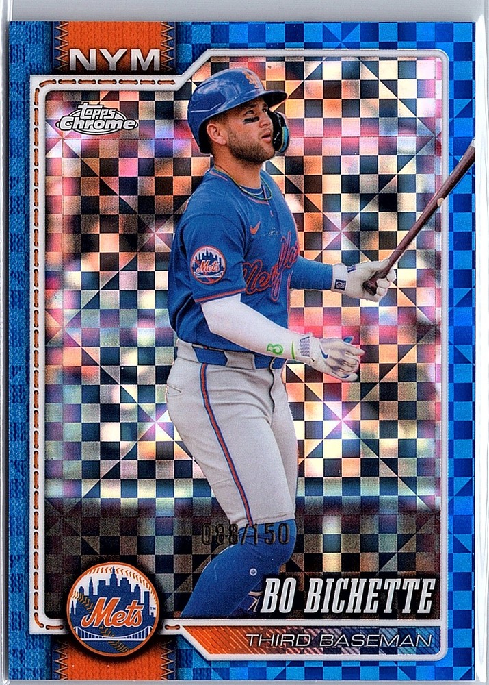 2026 Topps Chrome – Bo Bichette #109 BLUE X-FRACTOR New York Mets /150