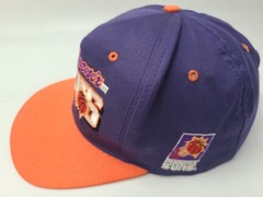 Vintage Phoenix Suns AJD Snapback Hat Cap Men 90s NBA Purple Orange Green Brim