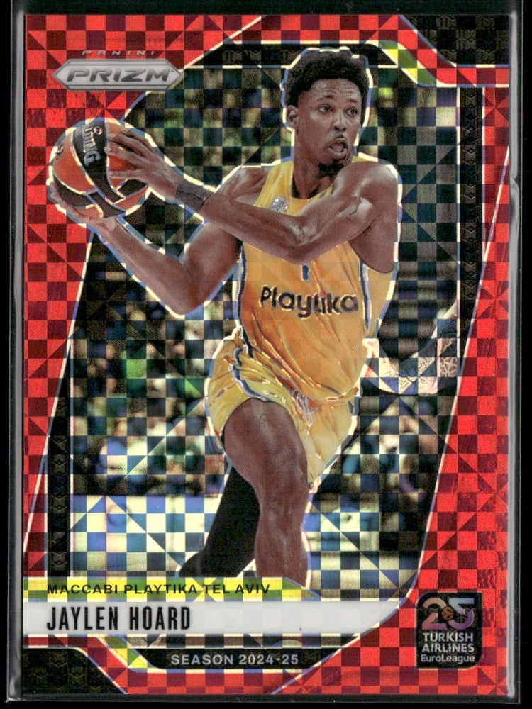 2024-25 Panini Prizm EuroLeague #4 Jaylen Hoard Red Power Prizms #/75 4T