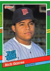Rich Garces 1991 Donruss 420a Minnesota Twins Rookie BASEBALL Card