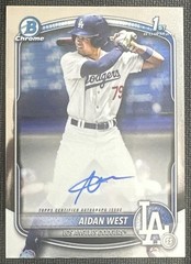2025 Bowman Draft Aidan West Chrome Auto 1st Prospect Dodgers