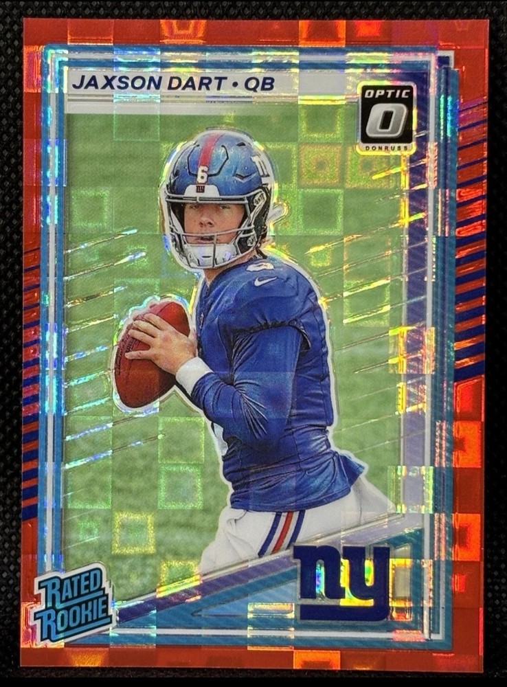 2025 Donruss – Jaxson Dart Red Pandora Prizm (RC) #400 – NY Giants 🍎