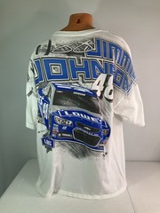 HENDRICK MOTORSPORTS Jimmy Johnson 48 Blue, Black White Tee. Sz 3XL. Good Cond.