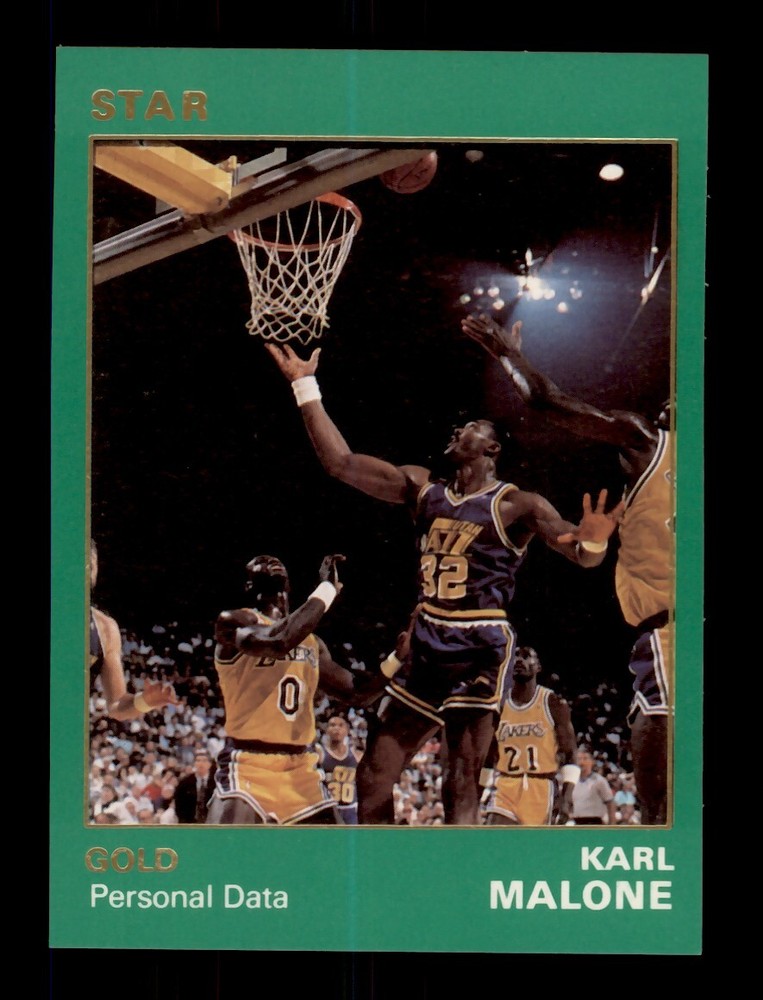 1990-91 STAR GOLD /1500 KARL MALONE #54 PERSONAL DATA UTAH JAZZ HOF