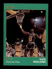 1990-91 STAR GOLD /1500 KARL MALONE #54 PERSONAL DATA UTAH JAZZ HOF