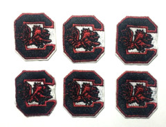 south carolina gamecocks patches embroidered iron on patches 6 pc. lot 1&Prime; tall