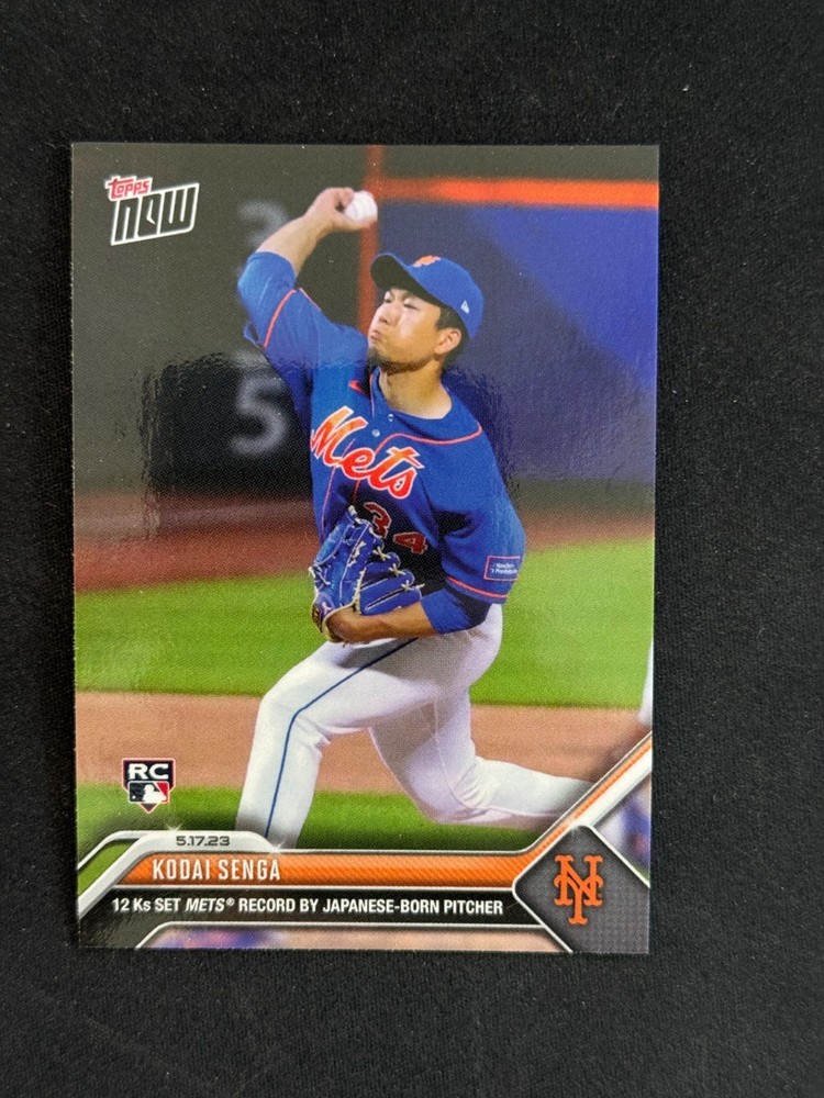 2023 TOPPS NOW #308 KODAI SENGA- 12K&rsquo;s SETS METS RECORD FOR JAPANESE PITCHER