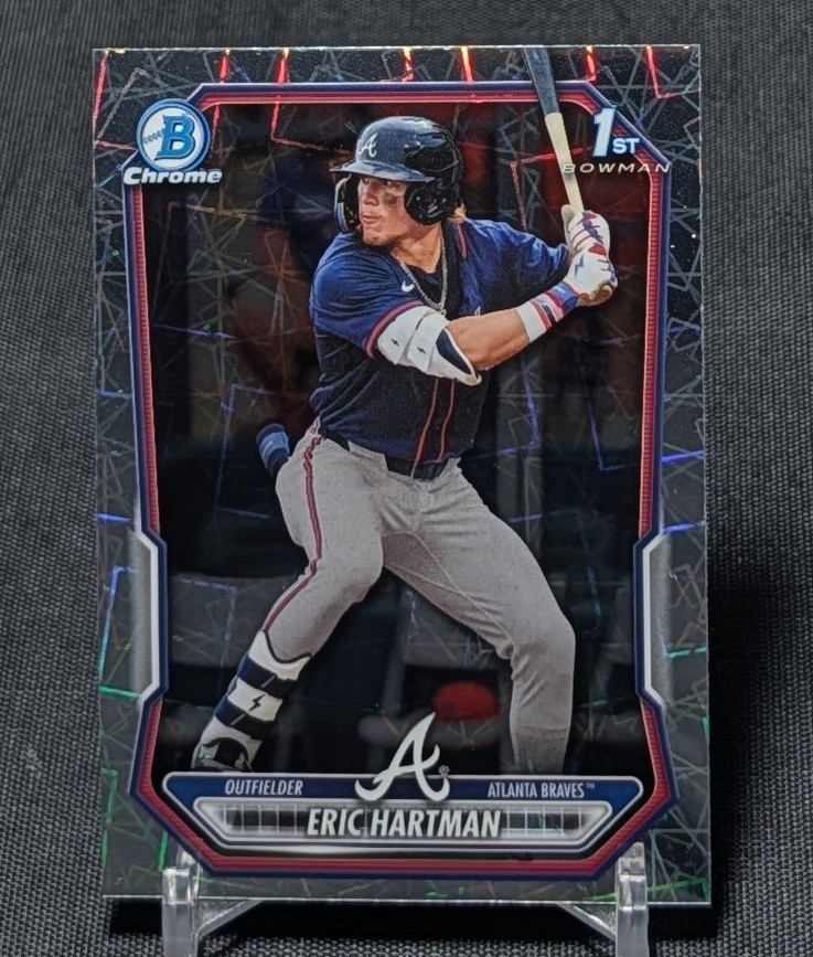 Eric Hartman 1st Chrome Laser Refractor Rookie 2026 Bowman Card #BCP-102 Braves
