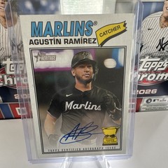 Topps 2026 Heritage Agustin Ramirez RC Auto #ROA-AR Real One Autographs Marlins
