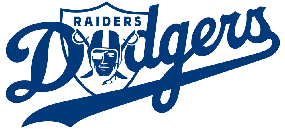 Raiders/Dodgers Logos Decal Sticker