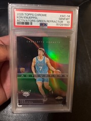 Topps Chrome Activators Kon Knueppel Green Refractor/99 PSA 10 Rookie Card POP 2