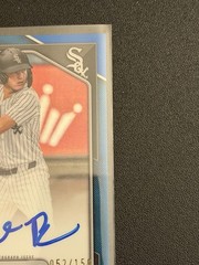 Caleb Bonemer 2024 Bowman Draft Chrome 1st Blue Refractor Auto 52/150 CPA-CBO