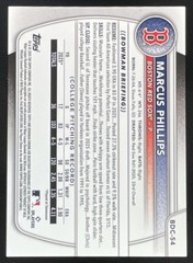 2025 Bowman Draft Chrome Red Geometric Refractor #BDC-54 Marcus Phillips RC /5