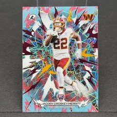 2025 Topps Resurgence Football #198 Sky Blue Pink Shock Jacory Croskey Merritt