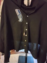 Seahawks Blackout Pauncho Knit Bead Logo Nwt