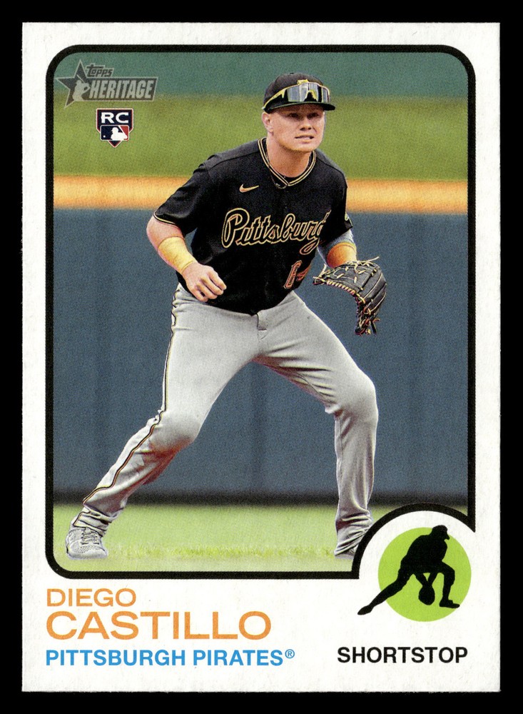 Diego Castillo 2022 Topps Heritage #541 Pittsburgh Pirates ROOKIE RC