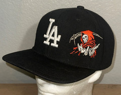 LA Dodgers Hat Cap Black Grim Reaper Dice Money SnapBack MLB