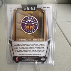 SARAH ASHLEE BARKER 2025 PANINI WNBA PRIZM #SG-SAB ROOKIE AUTO BLUE RC 60/75