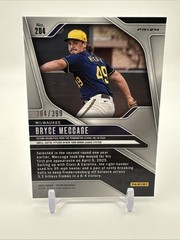 2025 Panini Prizm – Bryce Meccage, Bryce Meccage #204 Red Pulsar Prizm /399 (RC)