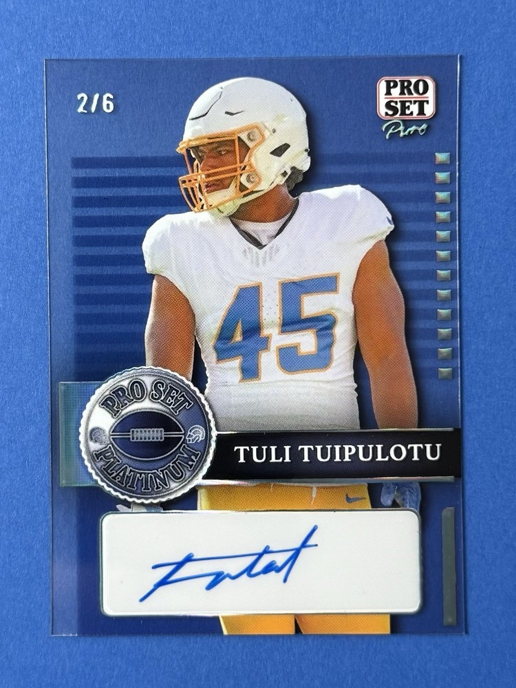 2023 Leaf Pro Set Pure Clear Blue Spectrum 2/6 Tuli Tuipulotu #P-TT1 Auto