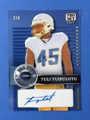 2023 Leaf Pro Set Pure Clear Blue Spectrum 2/6 Tuli Tuipulotu #P-TT1 Auto