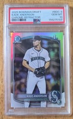 2025 Bowman Draft Kade Anderson Chrome Refractor #BDC-3 PSA 10 GEM MT Low Pop!🔥