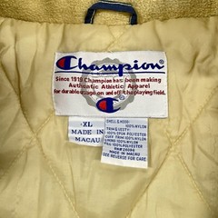 [XL] VTG CHAMPION NOTRE DAME BOMBER DOUBLED LAYER IRISH JACKET BLUE Spell Out