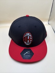 NEW! AC Milan Black/Red Fi Collection Adjustable Snapback Hat – One Size