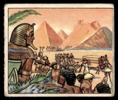 1950 Bowman Wild Man #13 Building the Pyramids Low Grade (mk) wrinkle Non-Sport