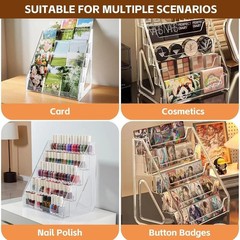 Trading Card Display Stand, 5 Tier Vertical Holder for Baseball Basketball Sport