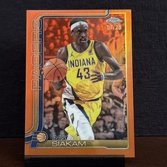2025-26 Topps Chrome – Pascal Siakam #1 True Orange Refractor /25 – LUCKY 7
