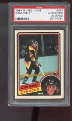 1984-85 O-Pee-Chee #327 Cam Neely ROOKIE RC PSA AA Graded Card NHL OPeeChee OPC