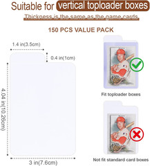 Tall Trading Card Dividers for Toploaders Storage Boxes, 150PCS Paper Divider Ca
