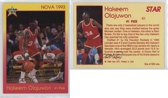 1993 Star Nova /500 Hakeem Olajuwon #61 HOF 3c7