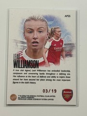2025-26 Futera Club FX Arsenal Portrait Red #25 Leah Williamson 03/19