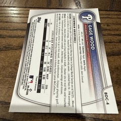 2025 Bowman Draft – Chrome Gage Wood #BDC-4 (RC)