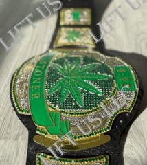 420 Weed Stoner World Wrestling Championship Belt 2mm Brass Original Leather