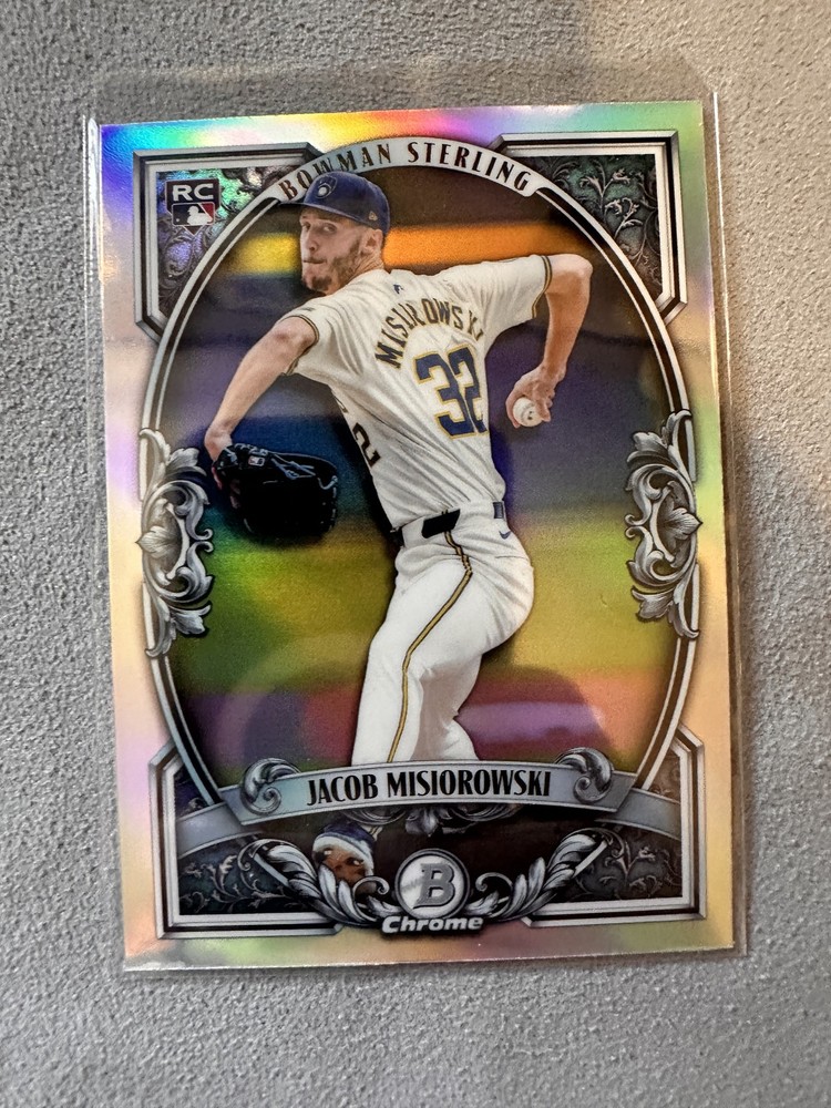 Jacob Misiorowski 2026 Bowman #BST-13 Milwaukee Brewers Bowman Sterling Rookie