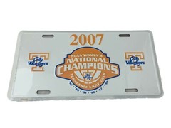 2007 Tennessee Lady Vols National Champions License Plate – 12&Prime; x 6&Prime;