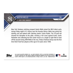 AUSTIN WELLS XRC 2023 TOPPS NOW #799 NEW YORK YANKEES🔥