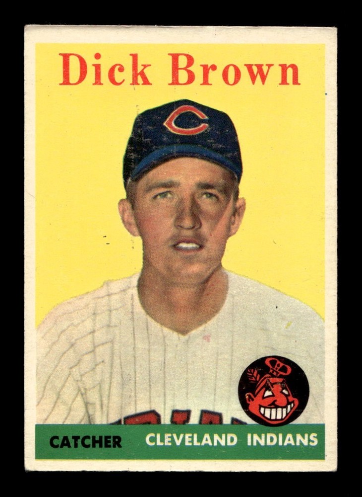 1958 Topps #456 Dick Brown Indians VG-EX+ *2p